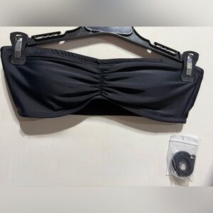 Forever 21 Black Bandeau Intimates Ruched Design